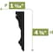 Ekena Millwork CM466 - 4 5/8"H x 1 1/16"D x 144"L Casing Flexible Moulding CASFCM466X144 - alternate 2